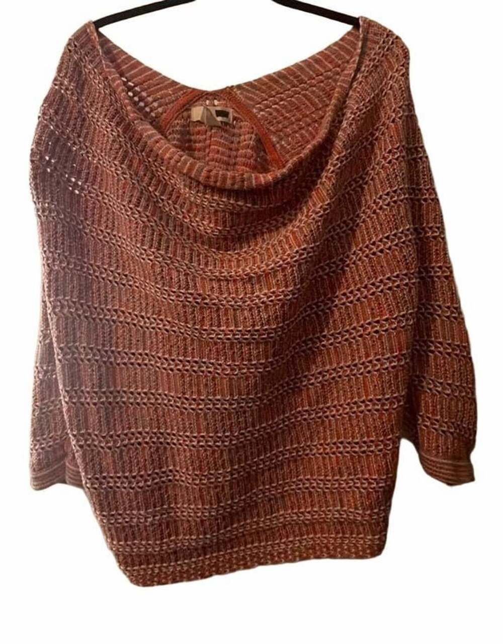 Levi's Open Knit Cowl Neck Sweater Orange Size L
